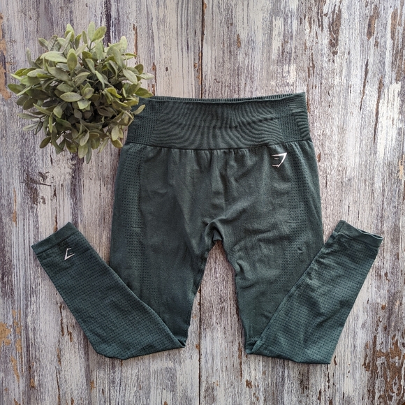 Gymshark Vital 2.0 Seamless High Rise Leggings Size Large Forest Green - Picture 7 of 9